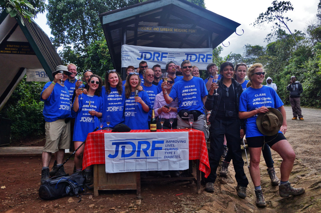 End of Trek Celebration JDRF Marangu Route Mt. Kilimanjaro Tanzania