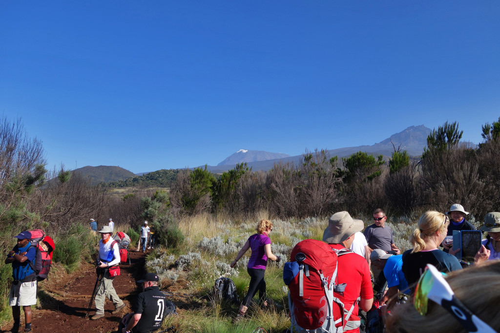 First Views of mt Kilimanjaro marango route