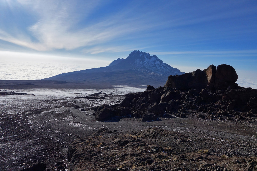 Morning at Kibo Hut marangu route mt kilimanjaro