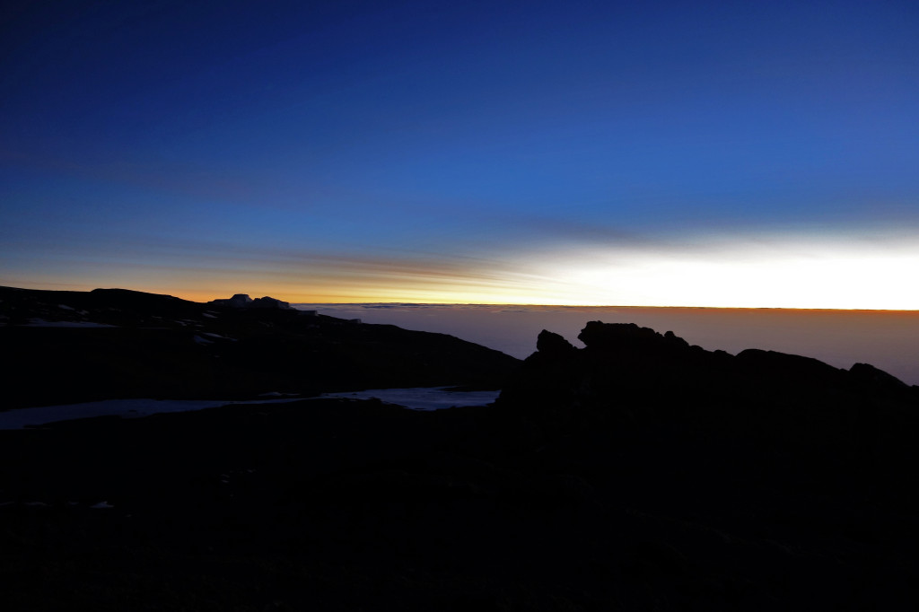 Sunrise on the Winter Solstice Marangu Route Mt. Kilimanjaro Uhuru Peak