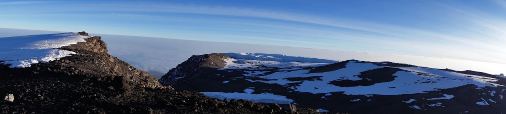 Uhuru Peak Pano Mt Kilimanjaro Tanzania