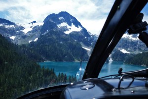 Heli ride to the lake