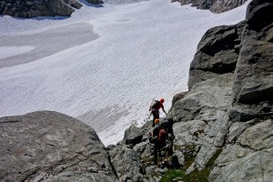 Mike and Markus heading for the glacier