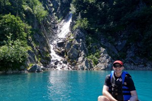 Ryan next to waterfall