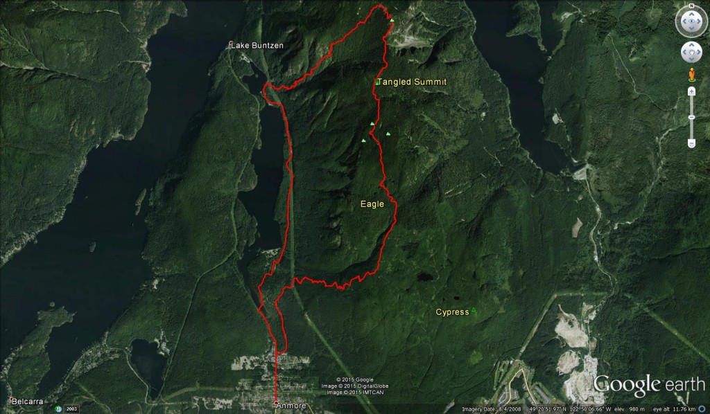 2015-04-18 – Swan Falls Loop – Google Earth Birdseye View