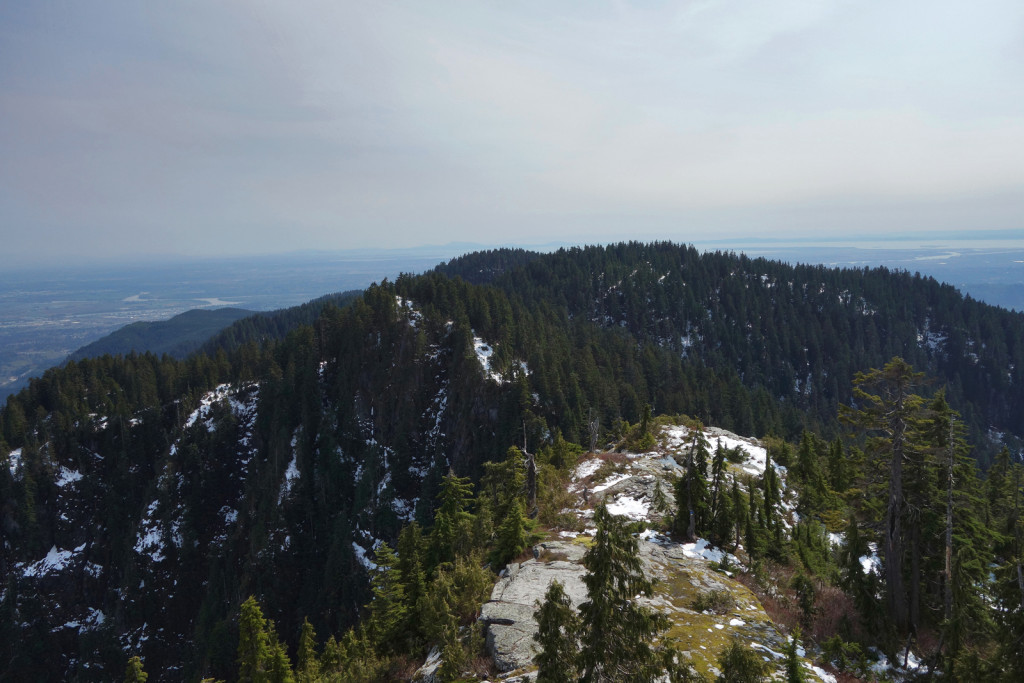 View along eagle ridge and our route back