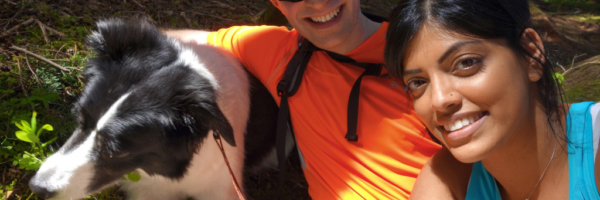 Selfie Attempt with Skeena on the evans peak trail