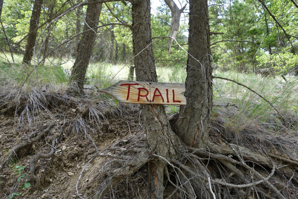 Trailhead Sign Fire Lookout trail west pavilion