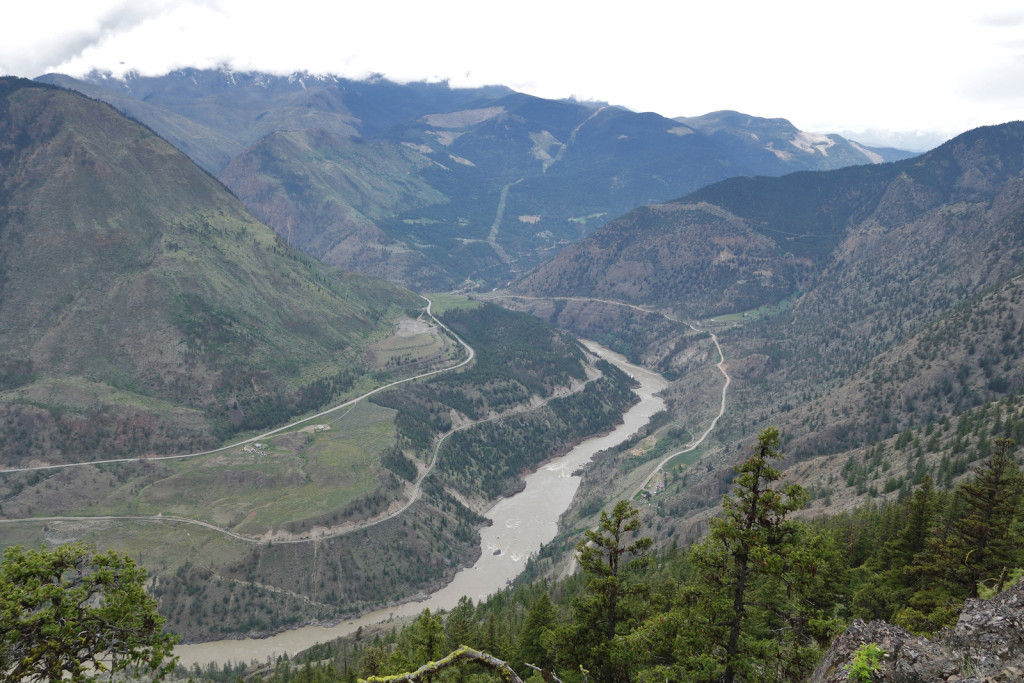 View of the Fraser Canyon fire lookout trail west pavilion