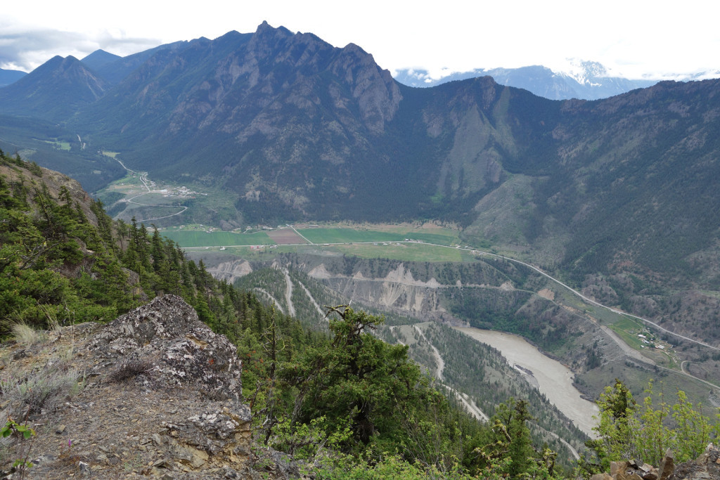 View of the Fraser Canyon and Fountain Head Valley fire lookout trail west pavilion