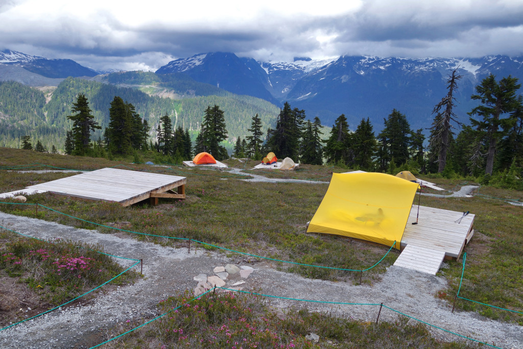 View of Elfin Lakes Campground Garibaldi Provincial Park