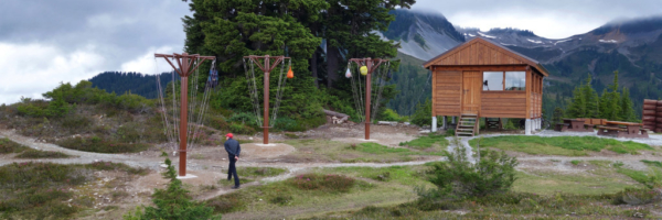 View of Cook Shelter and Bear Hangs Garibaldi Provincial Park