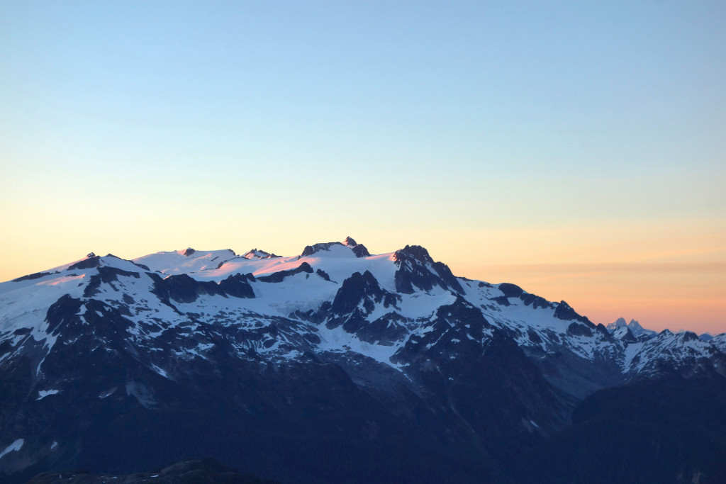 First Light on Mamquam little diamond head garibaldi provincial park