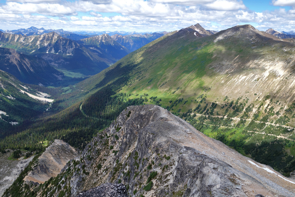 View of Gotcha's Sub-Summit and Gott Peak in the Background blowdown fsr duffey highway