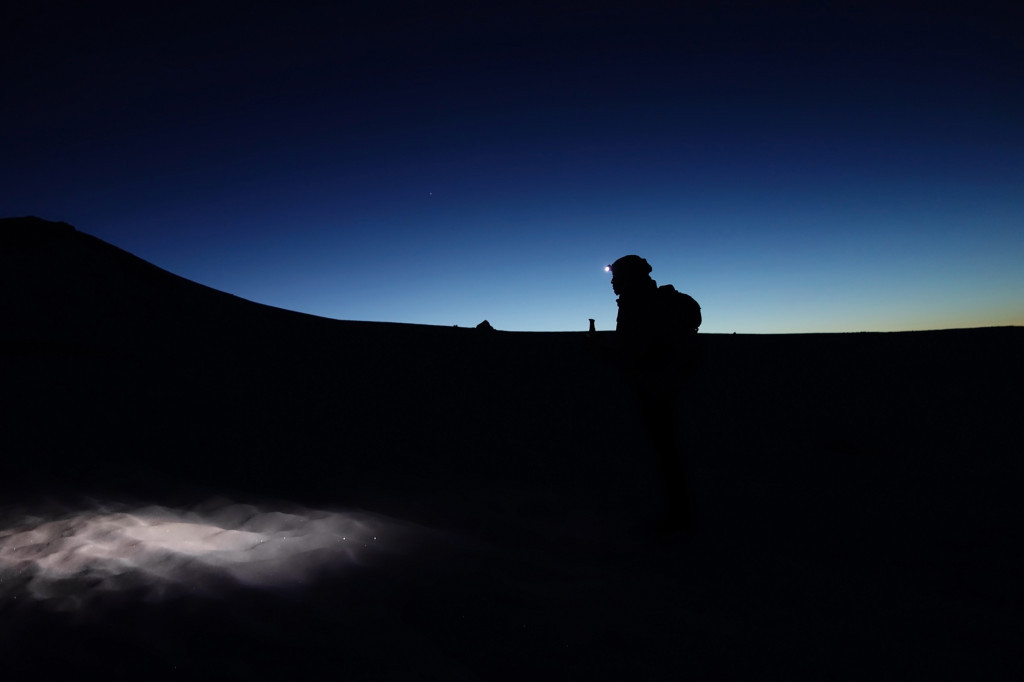 Approaching Little Diamond Head by Headlamp garibaldi provincial park