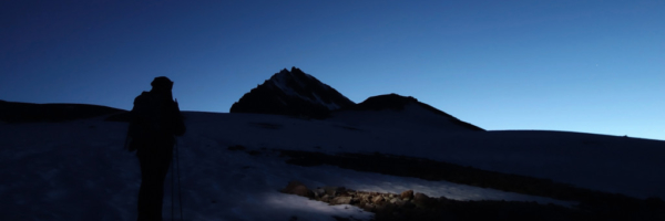 Approaching Little Diamond Head by Headlamp garibaldi provincial park