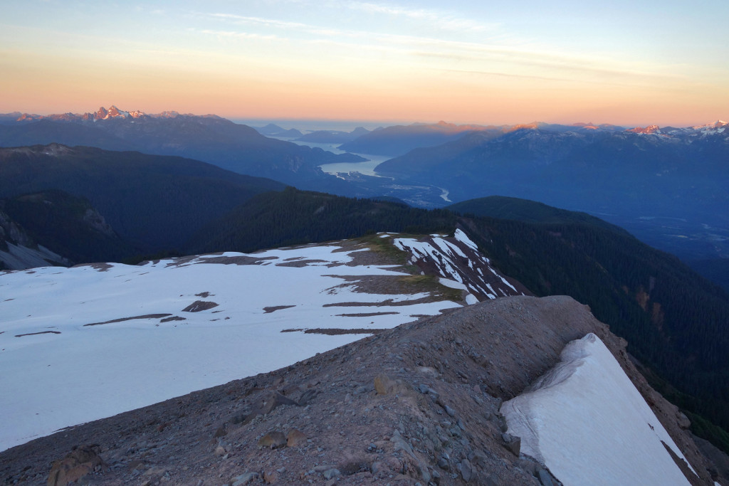 Morning Colours Across the Howe Sound garibaldi provincial park little diamond head