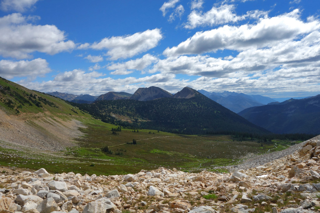 View from Blowdown Pass Looking into Silver Queen Mines Stein Valley Blowdown FSR Duffey Highway