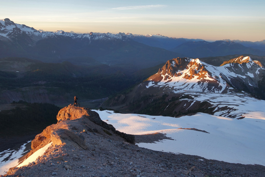 View from Little Diamond Head at Sunrise garibaldi provincial park