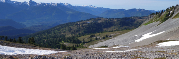 View of Elfin Lakes from the Saddle garibaldi provincial park