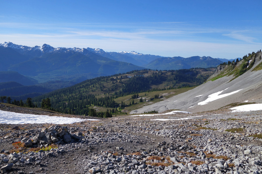 View of Elfin Lakes from the Saddle garibaldi provincial park