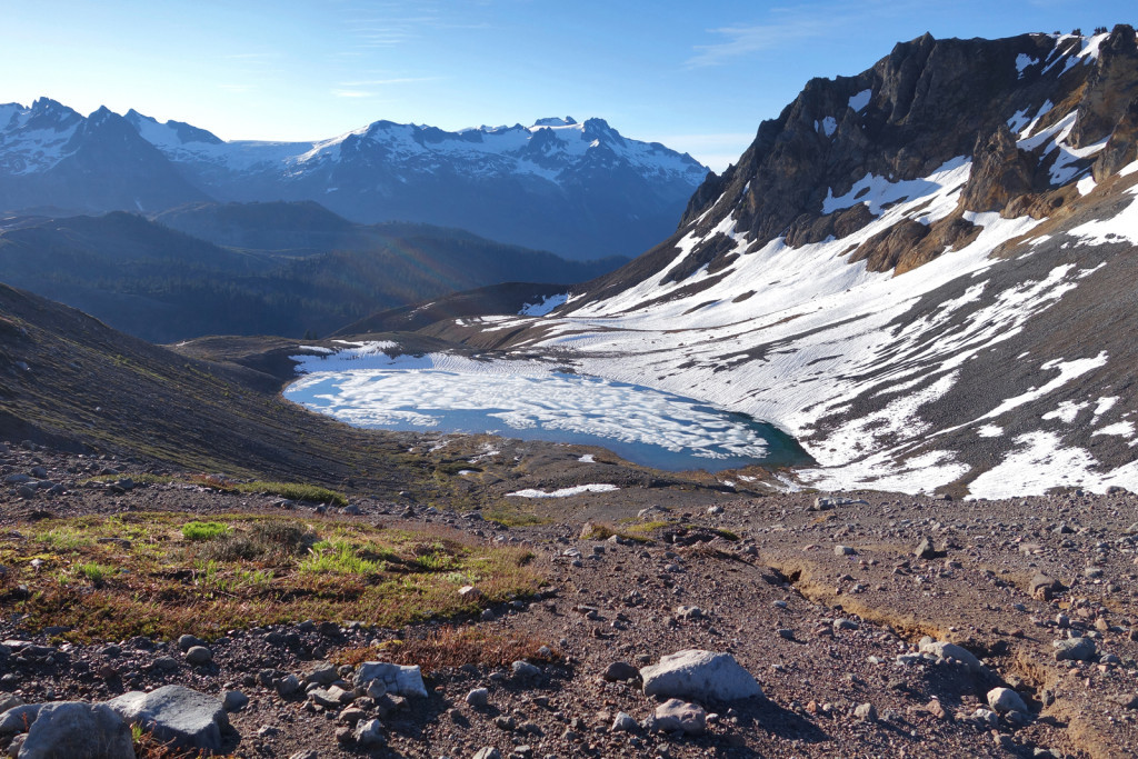 View of Lake Below the Gargoyles garibaldi provincial park the saddle