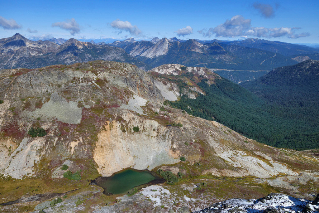 View of Yak, Nak, Needle, and Flatiron. Illal Peak Trail Coquihalla Highway