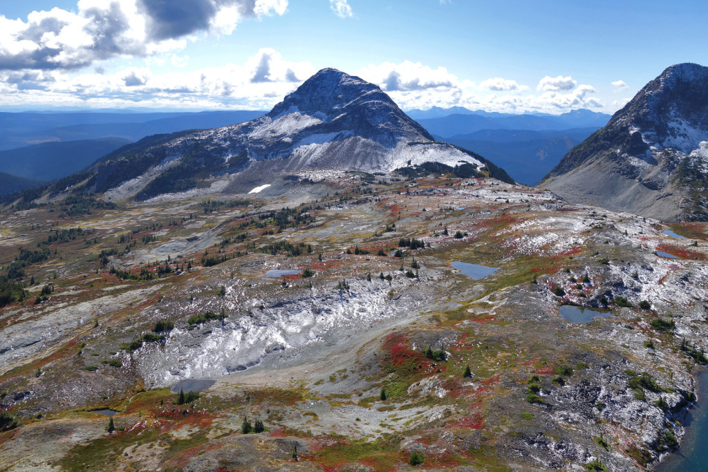 View of Illal Meadows and Jim Kelly Peak Coquihalla Highway Illal Peak