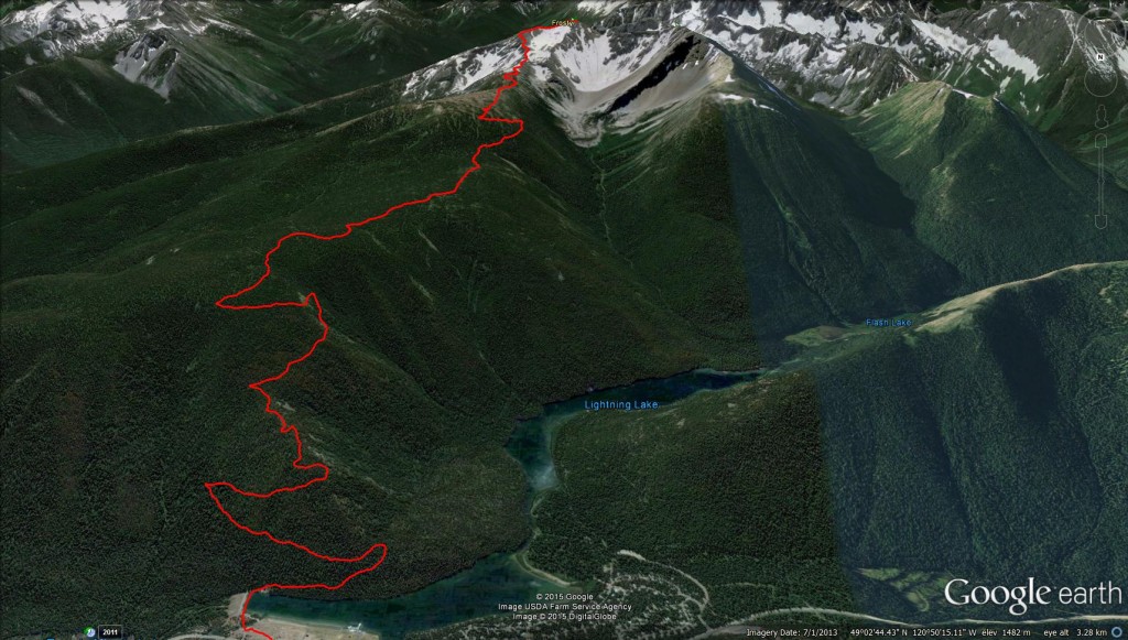 Frosty Mountain - Google Earth 3D View