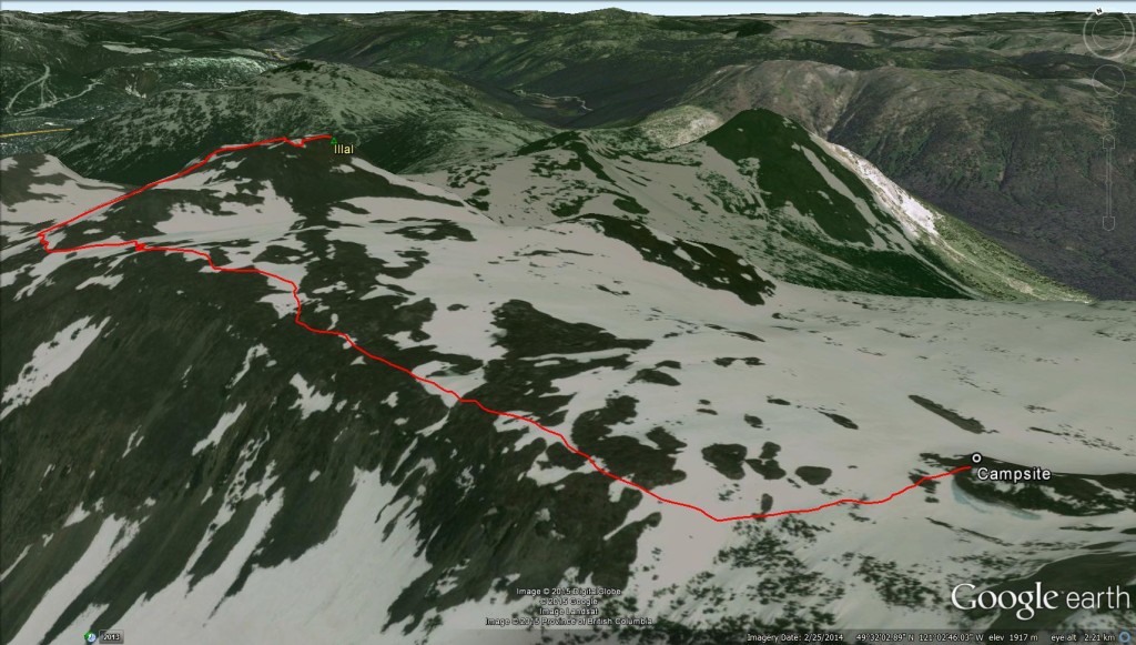 Illal Peak – Google Earth 3D View