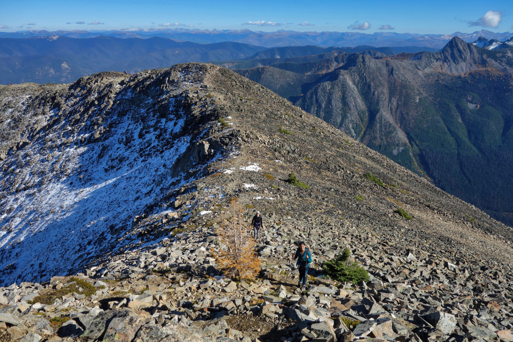 Lavina and I Approaching the Summit Frosty Mountain Manning Park Golden Larches