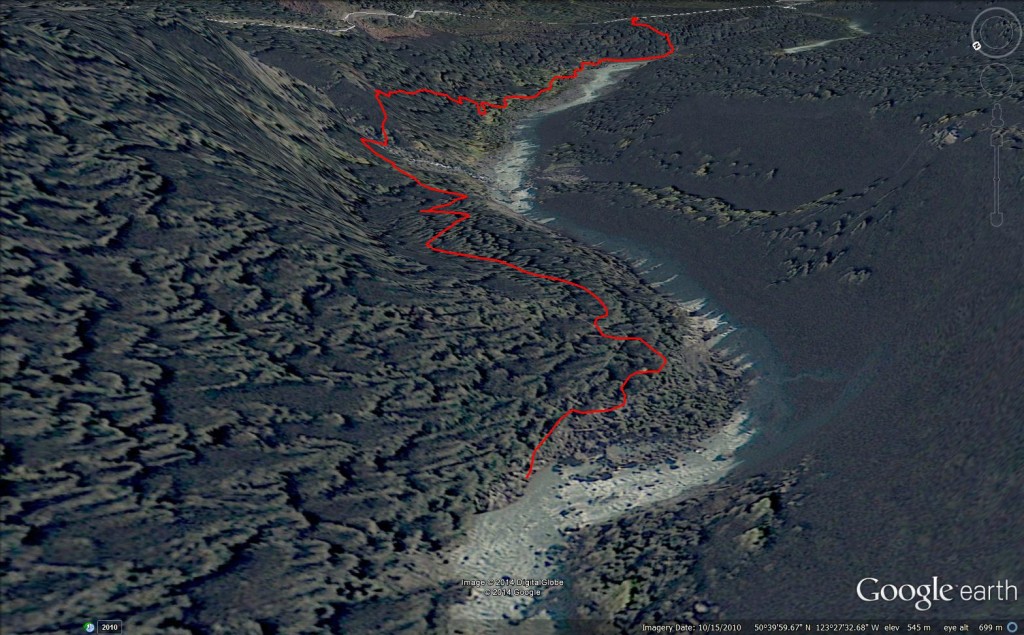 Pebble Creek Hot Springs Google Earth 3D View