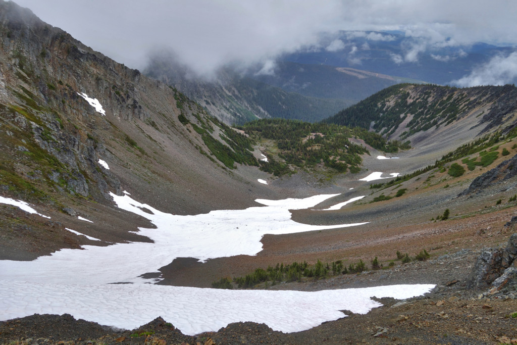 Snow Patches Along the Trail to First Brother