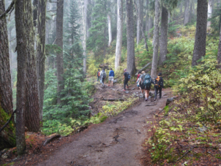 Crowds Along the Garibaldi Lake Trail